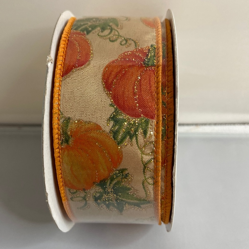 10 Yards of Expressions Fall Wired Ribbon